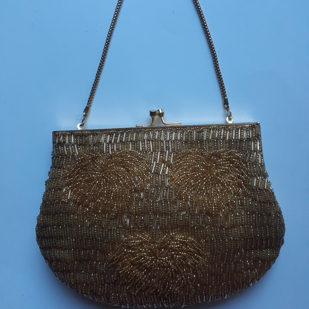 Vintage custom made beaded bag